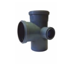 Крестовина 87,5° ПП канализационная DN 50 х 50 х 50 (1,8) серая МультиМирПласт