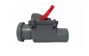 Обратный клапан ПП канализационный DN 50 (1,8) серый МультиМирПласт