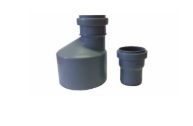 Переход эксцентр ПП канализационный DN 50 х 40 (1,8) серый МультиМирПласт