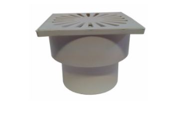 Трап с гидрозатвором вертикальный ПП с решеткой 10 х 10 канализационный DN 50 серый МультиМирПласт