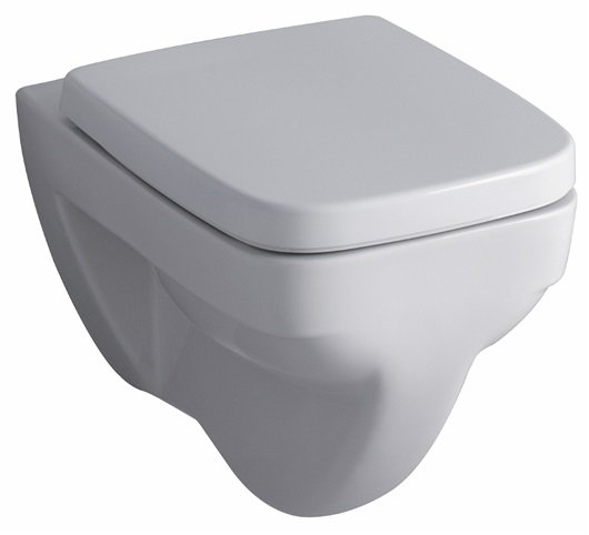 Подвесной унитаз Geberit Renova Plan, горизонтальный смыв, T=53см, цвет Белый