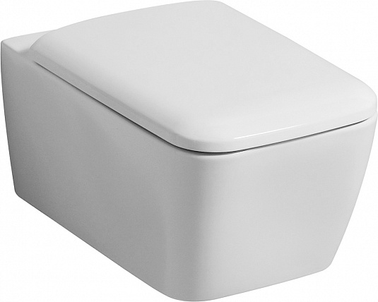 Подвесной унитаз Geberit iCon Square, закрытая форма, Rimfree, T=54см, цвет Белый