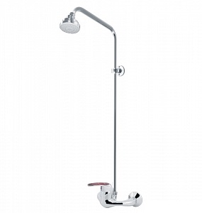 Смеситель Varion для душа Next KARAT Красный с жесткой стойкой 