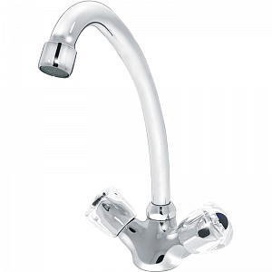Смеситель Varion для кухонной мойки Хром с U-образным изливом керамика