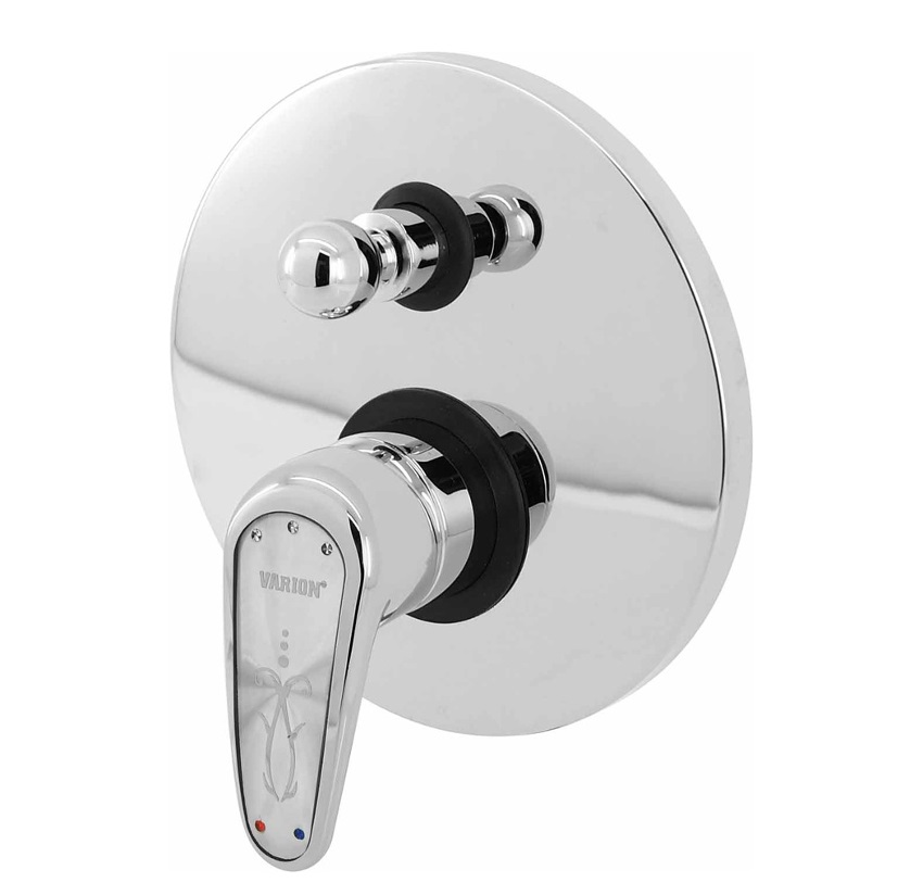 Смеситель Varion для душа KARAT серебро с переключателем для скрытого монтажа (картридж d35)