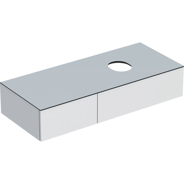 Шкафчик для раковины Geberit VariForm, с двумя выдвижным ящиком 120× 23.5×51 см, белый