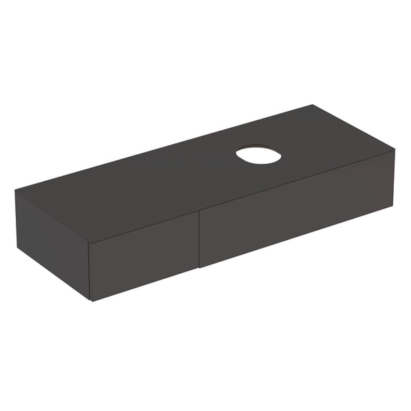 Шкафчик для раковины Geberit VariForm, с двумя выдвижным ящиком 135× 23.5×51 см, темно-серый