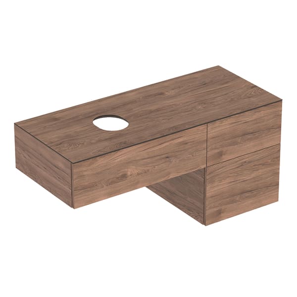 Шкафчик для раковины Geberit VariForm, с тремя выдвижными ящиками 120×55×51 см, древесная структура