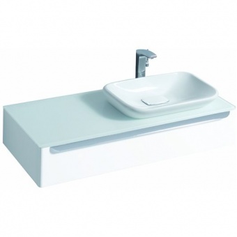 Шкаф для встраиваемой раковины Geberit myDay, с выдвижным ящиком, 115×20×54,5 см, белый