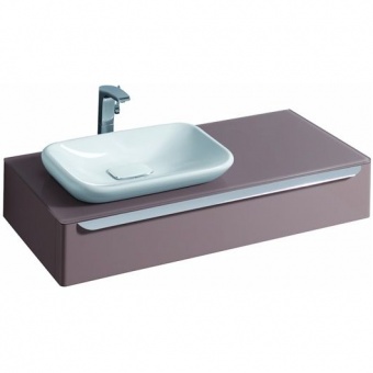 Шкаф для встраиваемой раковины Geberit myDay, с выдвижным ящиком, 115×20×54,5 см, цвет какао с молоком