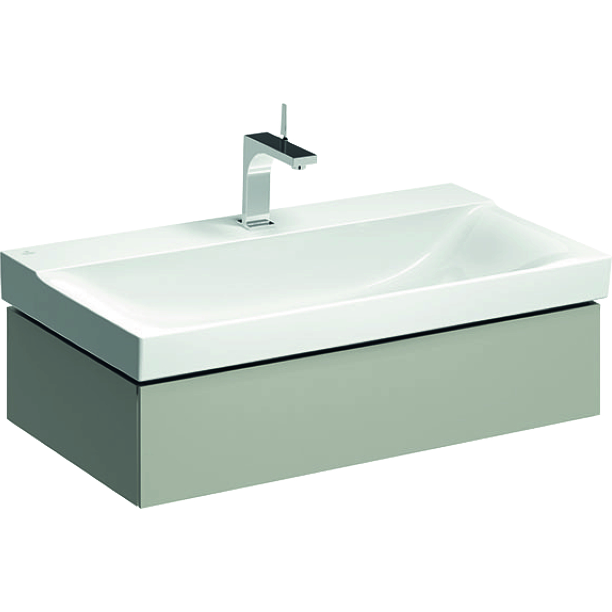 Шкафчик для раковины Geberit Xeno², с одним выдвижным ящиком, 88×22×46,2 см, серый