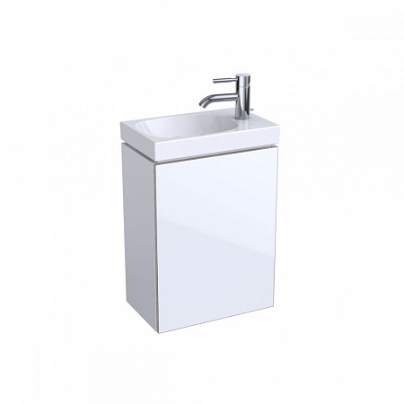 Шкафчик для раковины Geberit Acanto, с одной дверью и сифоном, 39,5×53,5×24,5 см, белый