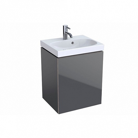 Шкафчик для раковины Geberit Acanto, с одной дверью и сифоном, 44,5×53,5×37 см, темно-серый