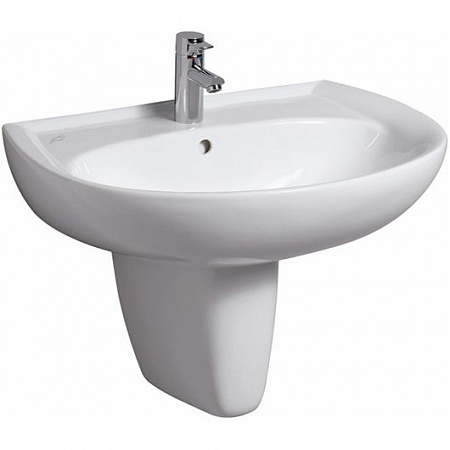 Раковина Geberit Renova, перелив на виду, 70×53 см, белая