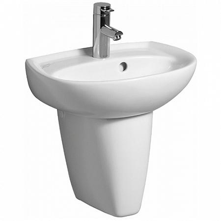 Раковина Geberit Renova, перелив на виду, 45×17×34 см, белая