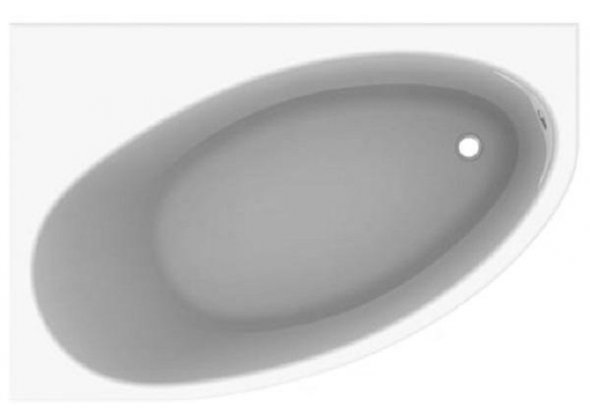 Ванна акриловая Geberit Renova, асимметричная, выход (правая), 150x100 см, белая