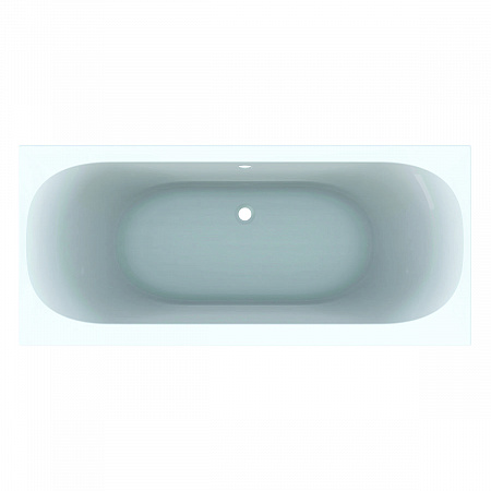 Ванна акриловая Geberit Soana, прямоугольная, слив посередине, 180x80 см, белая