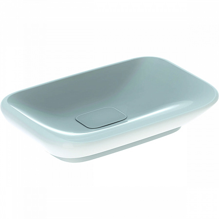 Раковина встраиваемая Geberit myDay, отверстие под смеситель по центру, без перелива, покрытие KeraTect, 60×40 см, белая