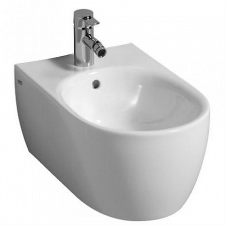 Подвесной унитаз-биде Geberit iCon, T=54, закрытой формы, перелив на виду, белый