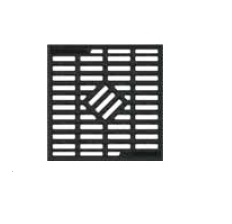 Решетка чугунная "капля" для дождеприемника 300х300 AQUASTOK 																																																																																