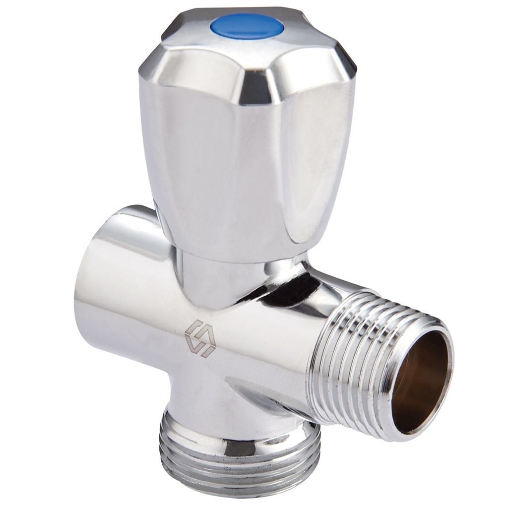 Вентиль-тройник для подключения сантехнических приборов DN 1/2"х3/4"х1/2" PN 10 MVI