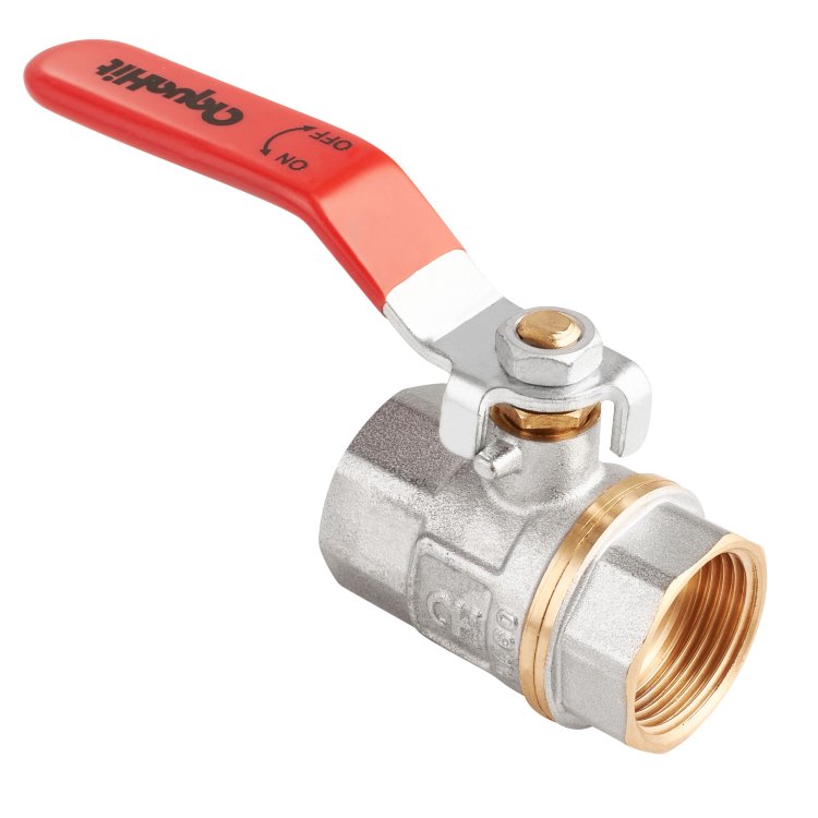 Кран шаровый латунный с ручкой, ВР/ВР (РГГ) DN 1/2" PN 25 MVI AquaHit