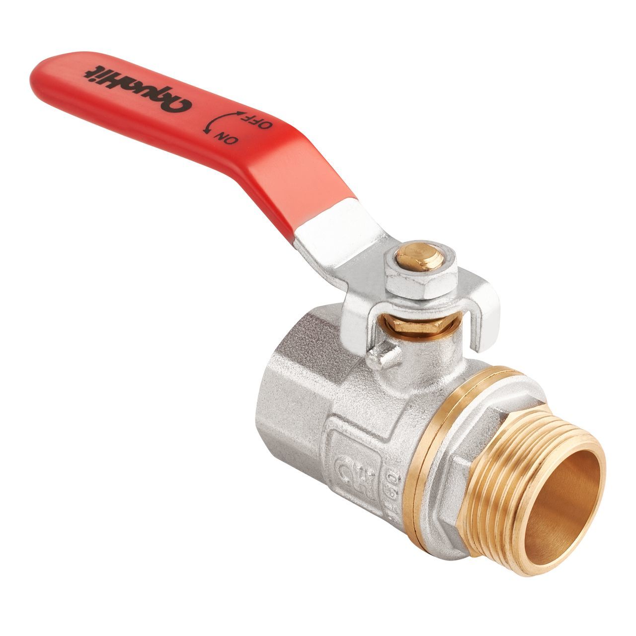 Кран шаровый латунный с ручкой, ВР/НР (РГШ) DN 1/2" PN 25 MVI AquaHit