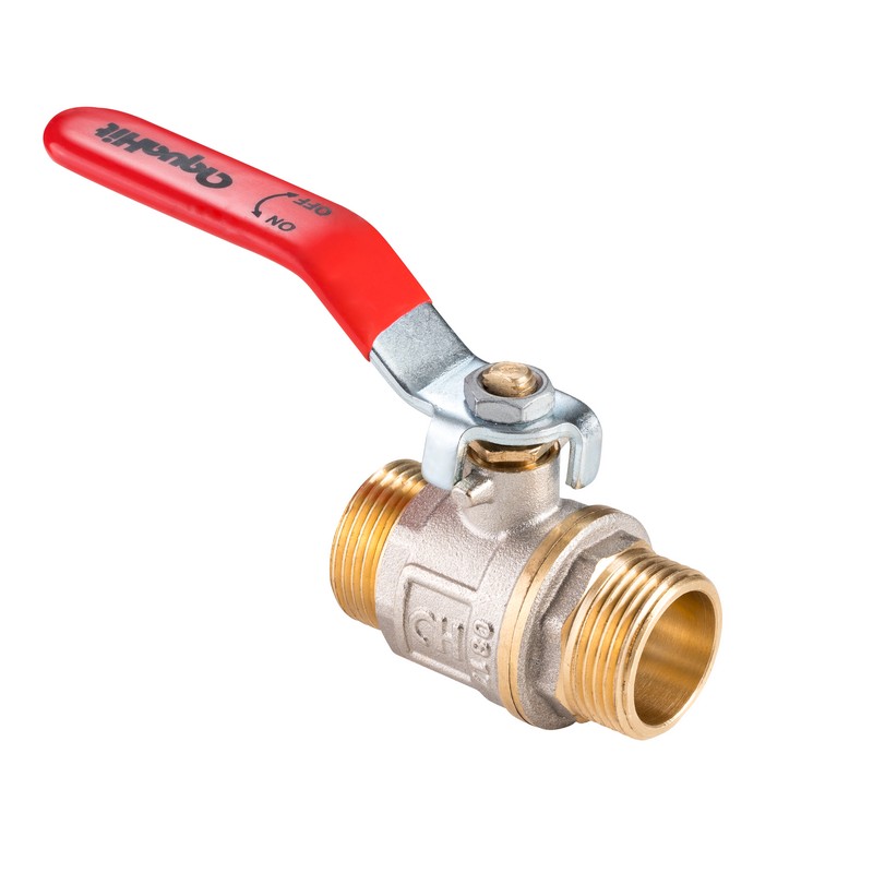 Кран шаровый латунный с ручкой, НР/НР (РШШ) DN 1/2" PN 25 MVI AquaHit