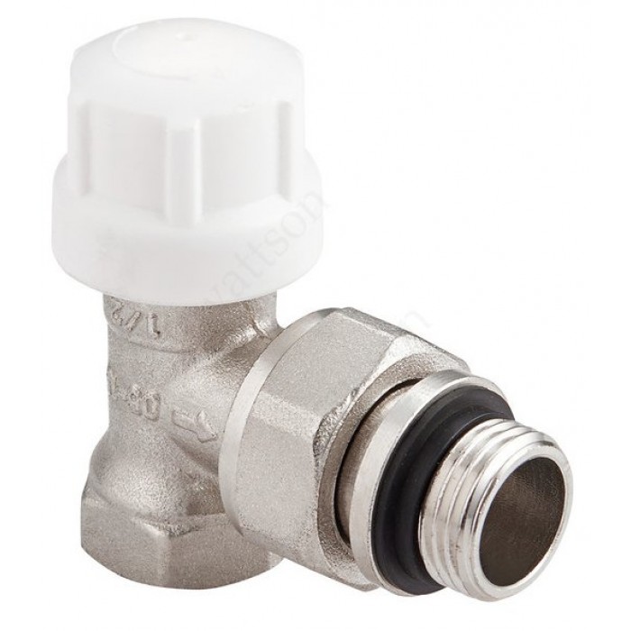 Клапан термостатический угловой с самоуплотняющимся кольцом DN 1/2" PN 10 MVI серия TR