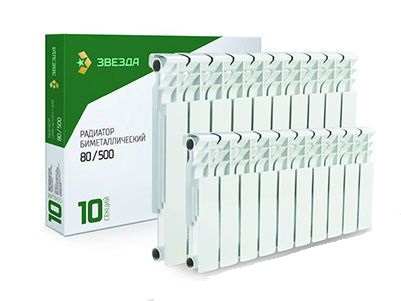 Радиатор биметаллический 80/500 ЗВЕЗДА 1 секция