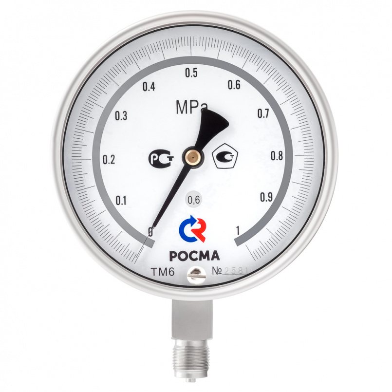 ТМ-621 МТИ, М20х1,5, диапазон 0...0,1 МПа, кл. т. 0,6, радиальный, РОСМА