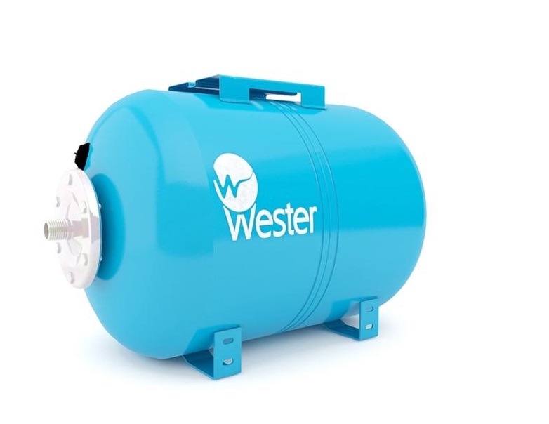 Бак мембранный для водоснабжения горизонтальный Wester WAO 19л 10 бар