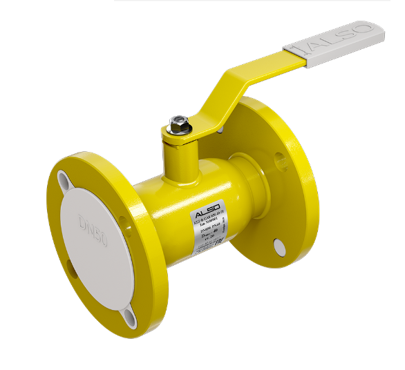 Кран шаровой ALSO КШФП.GAS DN 15 PN 40 Ст.20 фланец/фланец, П/П 