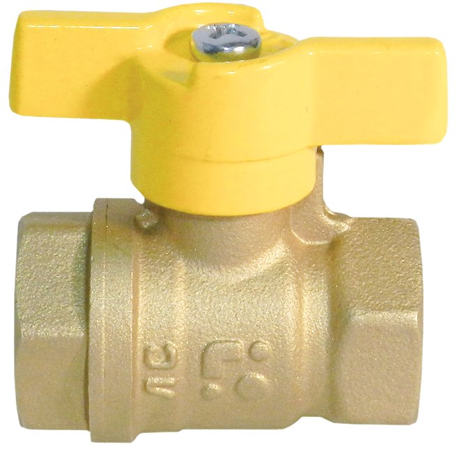 Кран шаровой 11Б27п А10.1 (газ) DN15 PN40 вр/вр "бабочка" БАЗ