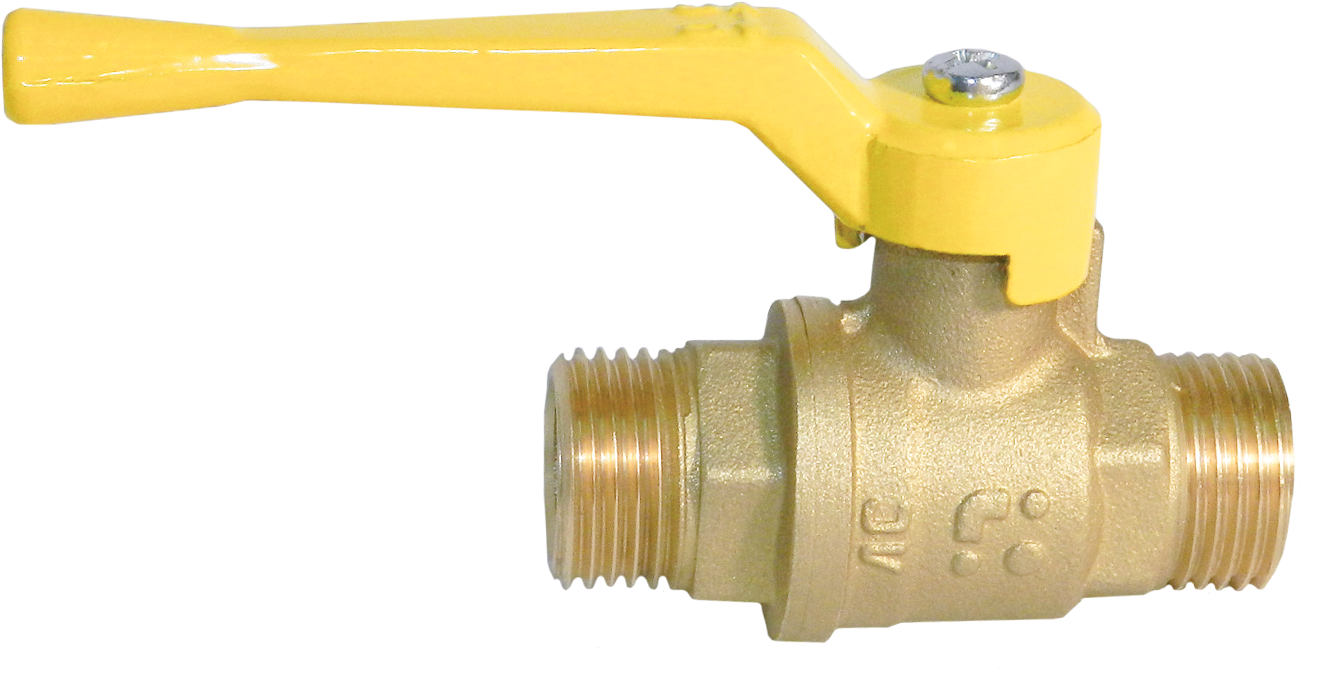 Кран шаровой 11Б27п А12 (газ) DN15 PN40 нр/нр "рычаг" БАЗ