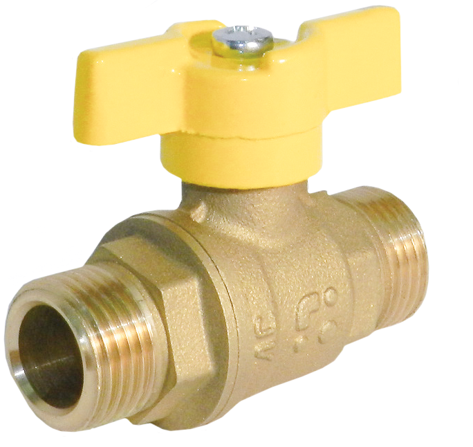 Кран шаровой 11Б27п А12.1 (газ) DN15 PN40 нр/нр "бабочка" БАЗ