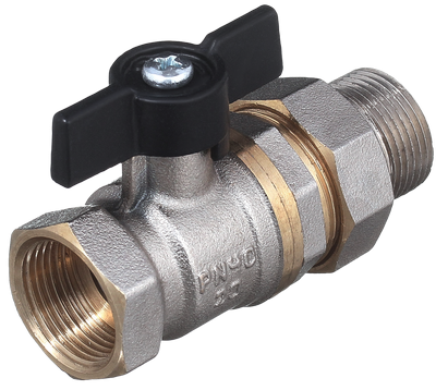 Кран шаровой 11Б27п1 А30 (никель) DN15 PN 40 вр/вр "рычаг" БАЗ