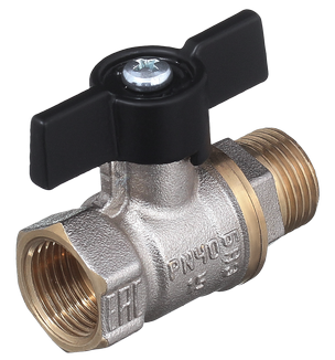 Кран шаровой 11Б27п1 А31/1 (никель) DN15 PN 40 вр/нр "бабочка" БАЗ