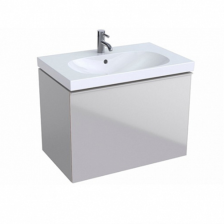 Навесной шкаф Geberit Acanto, с одной дверью, 45×82×17,4 см, песчаный глянец