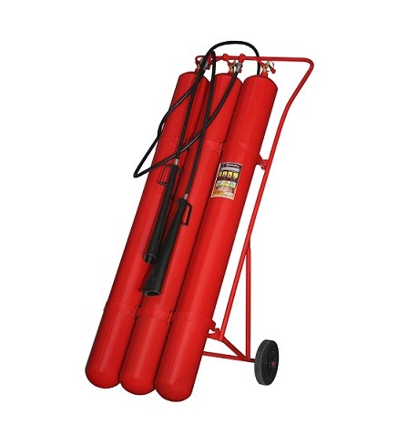 Огнетушители углекислотные ОУ-55 ВСЕ на тележке
