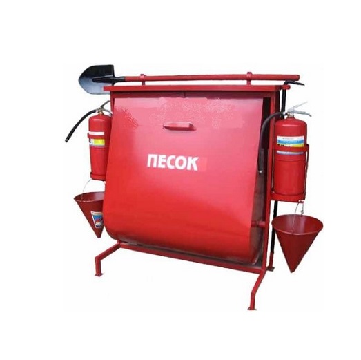 Пожарный стенд металлический закрытый "Комби" (с комплектом)