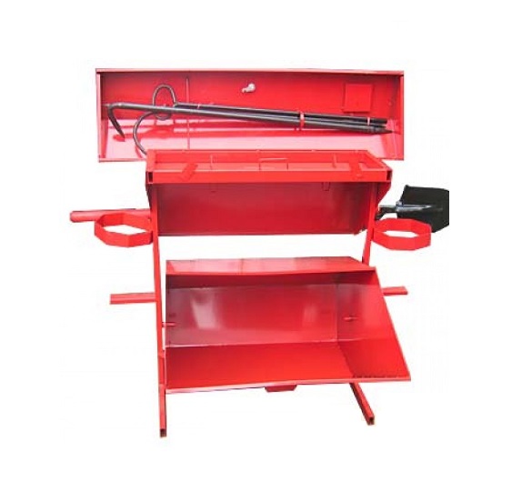 Пожарный стенд металлический закрытый с бункером для песка 0,2 м3