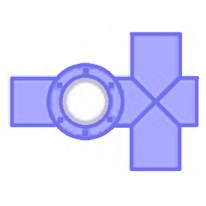 Пожарная подставка крестовая ППКГ DN 110 (гладкий конец)