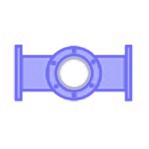 Пожарная подставка проходная ПППФ DN 110 (фланец)