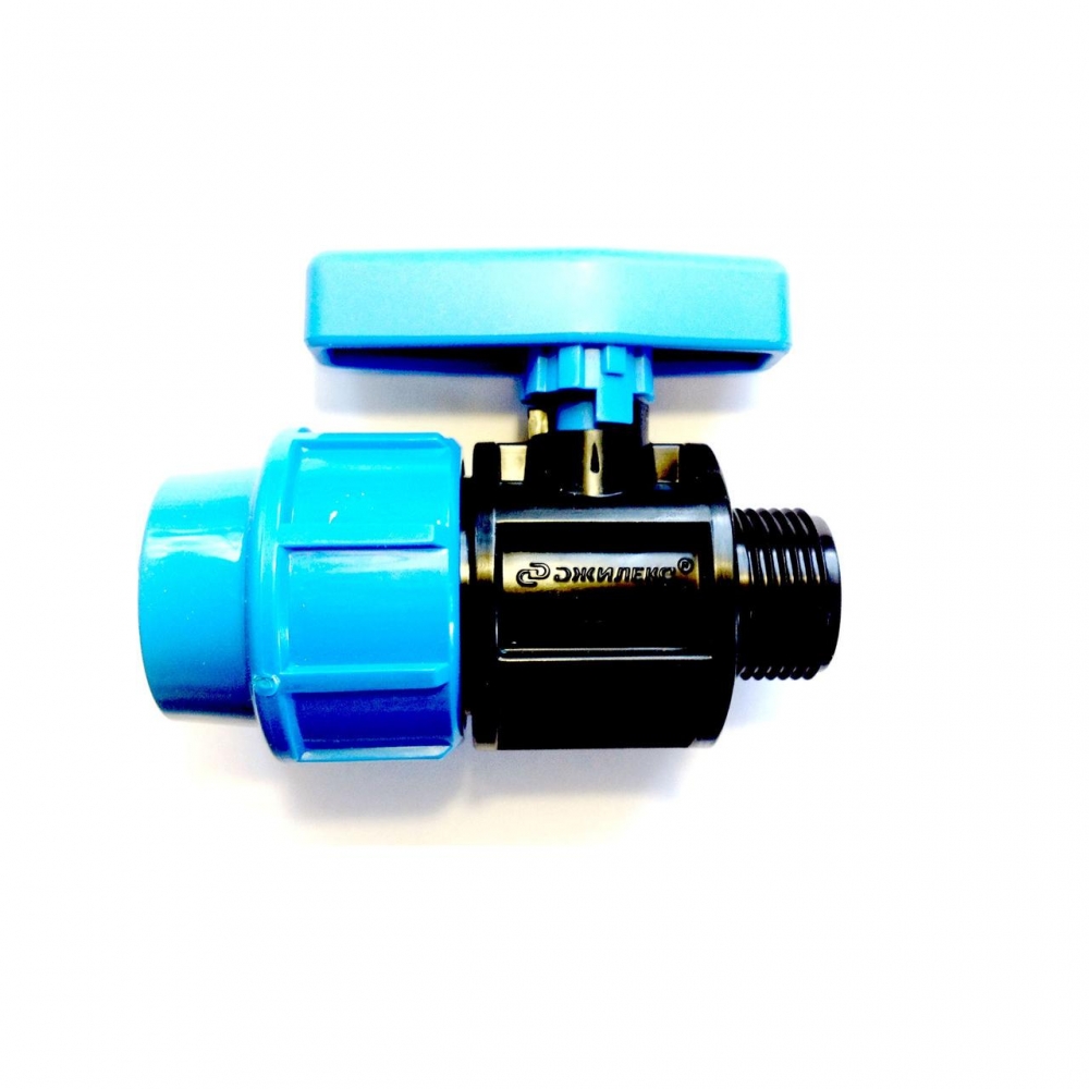 Кран шаровой ПНД DN 20x1/2” П ДЖИЛЕКС