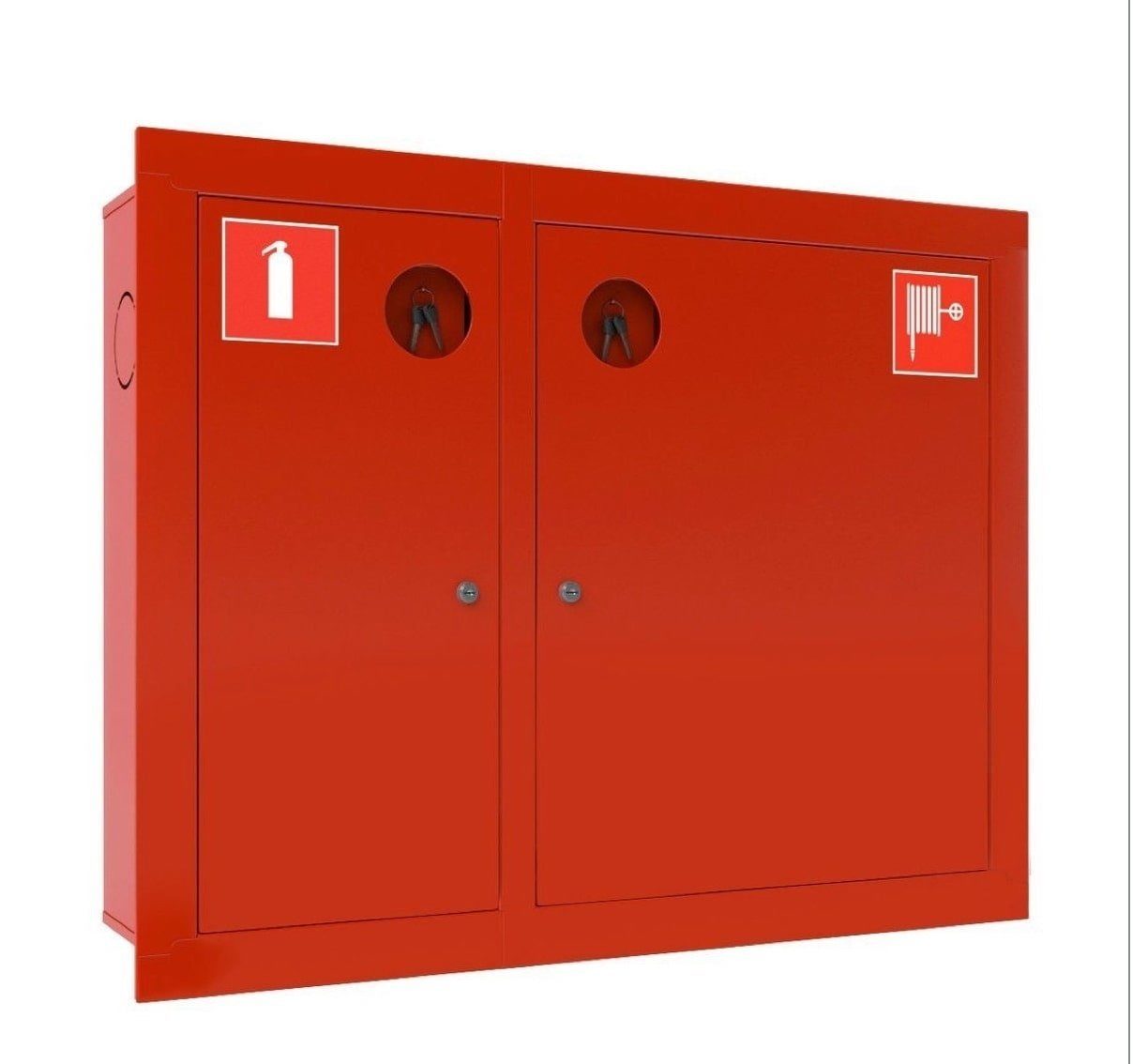 ШПК-315 ВЗК Пожарный шкаф для пожарного крана 51/66мм встроенный закрытый красный