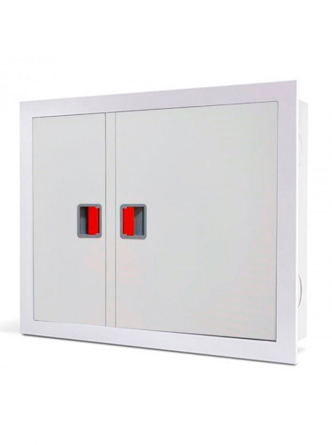 ШПК-315 ВЗБ Пожарный шкаф для пожарного крана ЕВРО 51/66мм встроенный закрытый белый