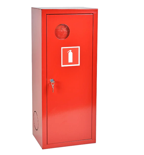 ШПО-102 НЗК Пожарный шкаф для хранения огнетушителей навесной закрытый красный металлический